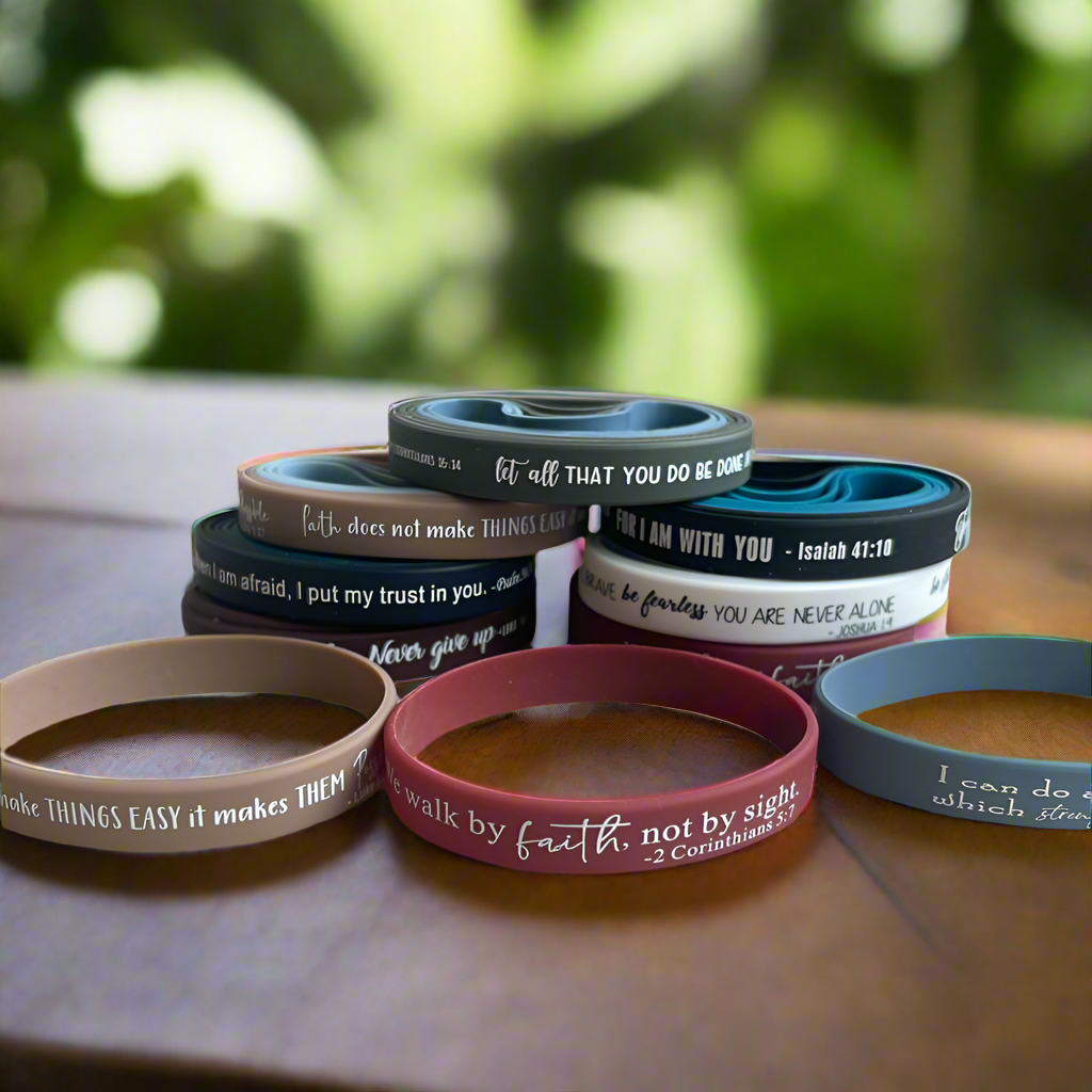 Inspirational Bible Verse Wristbands 36-Pack