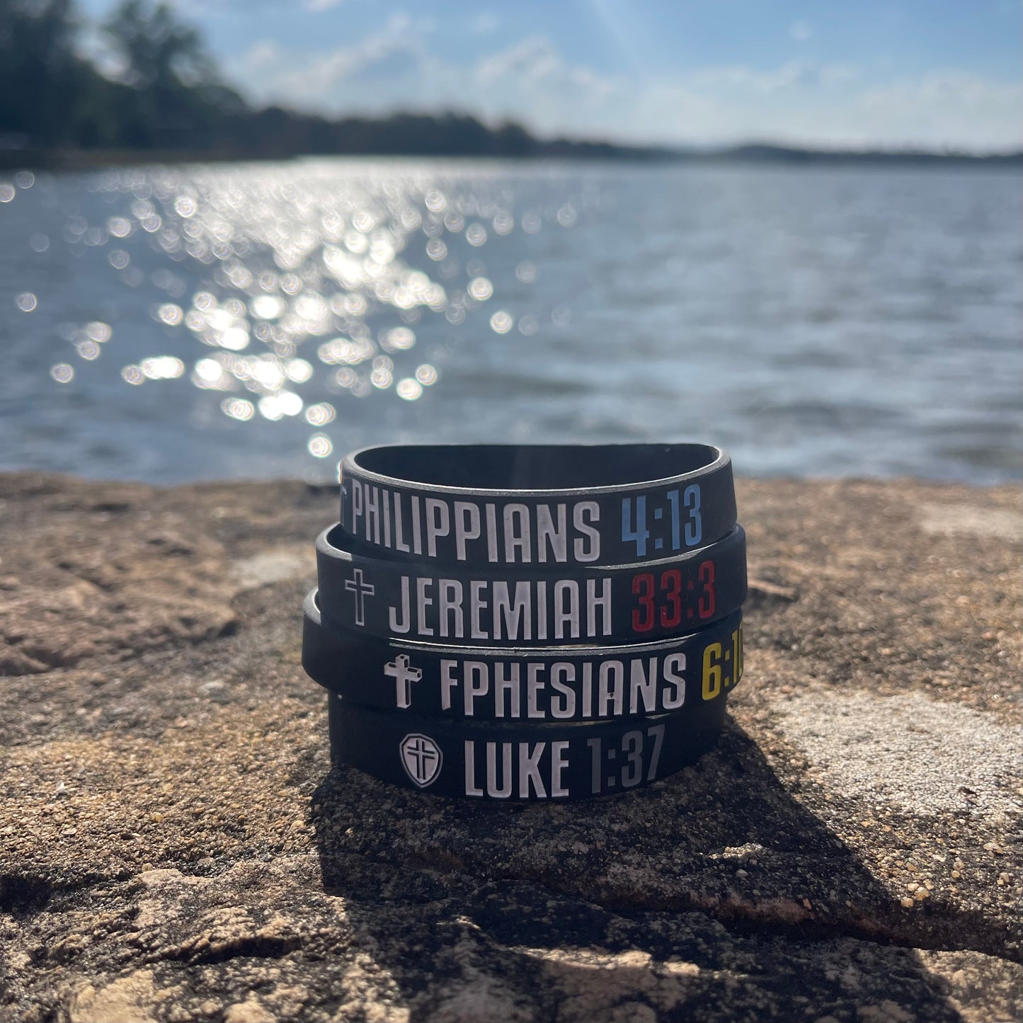 Christian Bible Verse Wristbands – LUKE, PHILIPPIANS, JEREMIAH, EPHESIANS (1pc/4pcs)