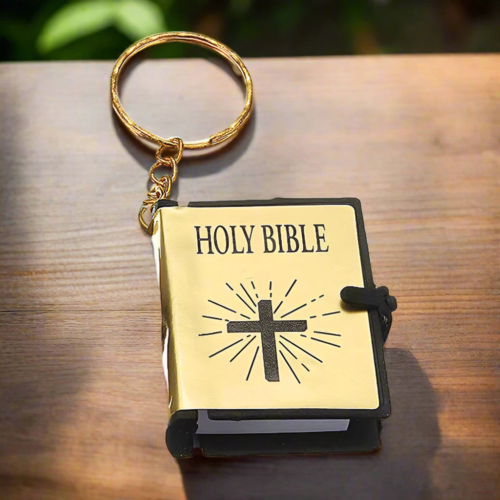 Mini Holy Bible Keychain – Readable Christian Keyring