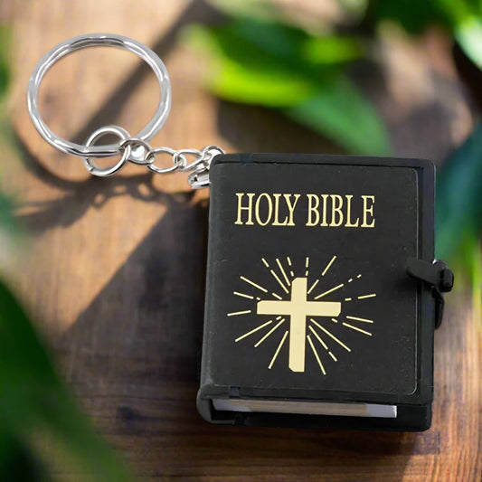 Mini Holy Bible Keychain – Readable Christian Keyring